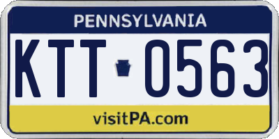 PA license plate KTT0563