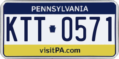 PA license plate KTT0571