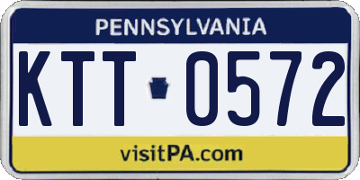 PA license plate KTT0572