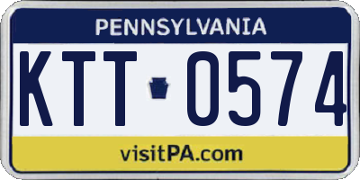 PA license plate KTT0574