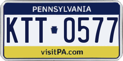 PA license plate KTT0577