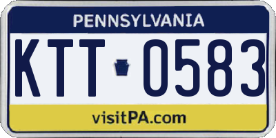 PA license plate KTT0583