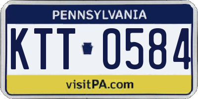 PA license plate KTT0584