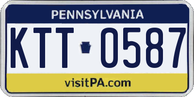 PA license plate KTT0587