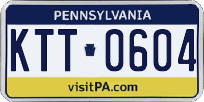 PA license plate KTT0604