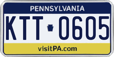 PA license plate KTT0605