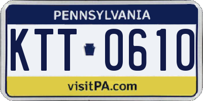 PA license plate KTT0610