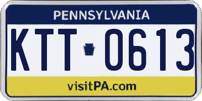 PA license plate KTT0613