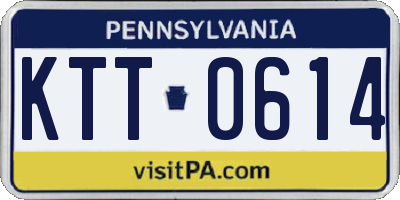 PA license plate KTT0614