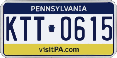 PA license plate KTT0615