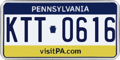 PA license plate KTT0616