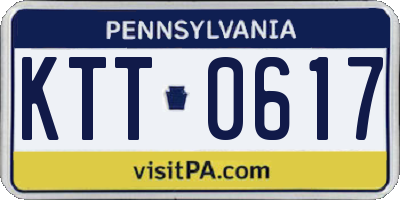 PA license plate KTT0617