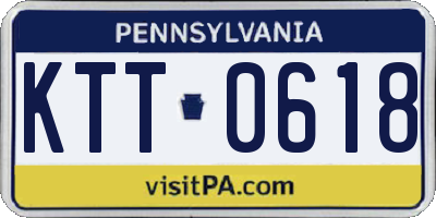 PA license plate KTT0618