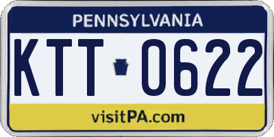 PA license plate KTT0622
