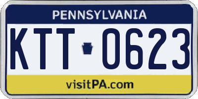 PA license plate KTT0623