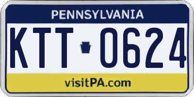 PA license plate KTT0624