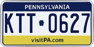 PA license plate KTT0627
