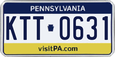 PA license plate KTT0631