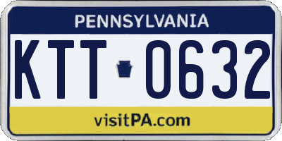 PA license plate KTT0632