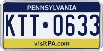 PA license plate KTT0633