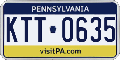PA license plate KTT0635