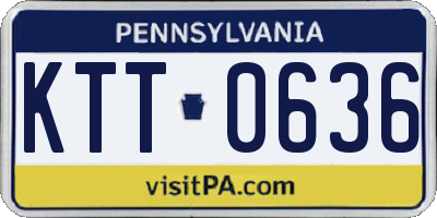 PA license plate KTT0636