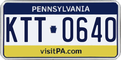 PA license plate KTT0640
