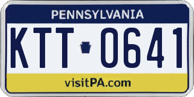 PA license plate KTT0641
