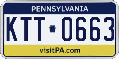 PA license plate KTT0663