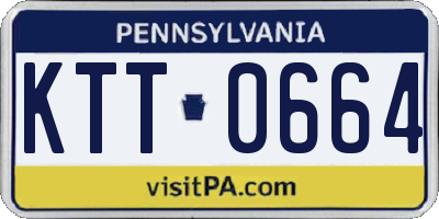 PA license plate KTT0664