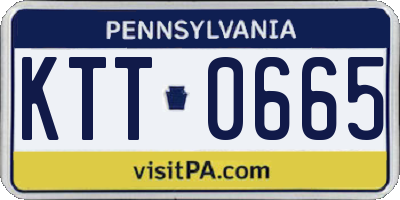 PA license plate KTT0665