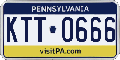 PA license plate KTT0666