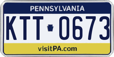 PA license plate KTT0673