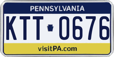 PA license plate KTT0676