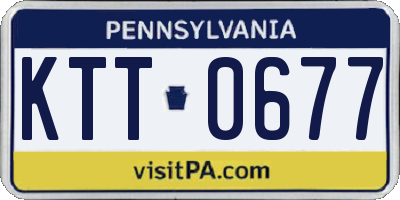PA license plate KTT0677
