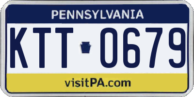 PA license plate KTT0679