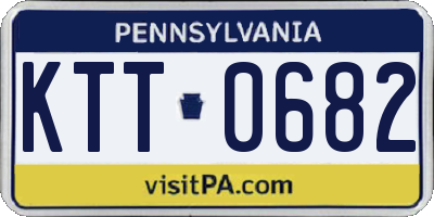 PA license plate KTT0682