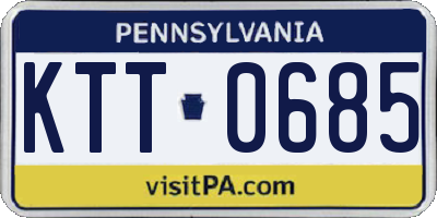 PA license plate KTT0685