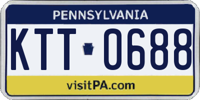 PA license plate KTT0688