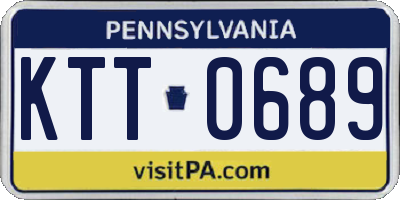 PA license plate KTT0689