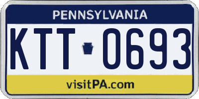 PA license plate KTT0693