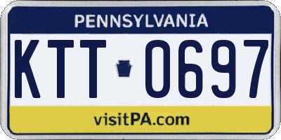 PA license plate KTT0697