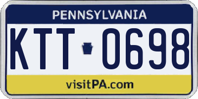 PA license plate KTT0698