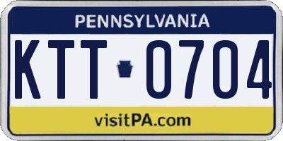 PA license plate KTT0704