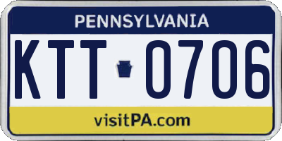 PA license plate KTT0706