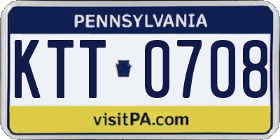 PA license plate KTT0708