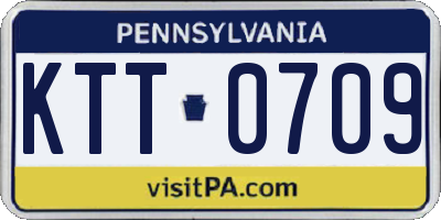 PA license plate KTT0709