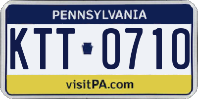 PA license plate KTT0710