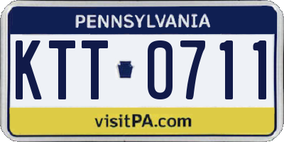 PA license plate KTT0711