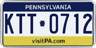 PA license plate KTT0712